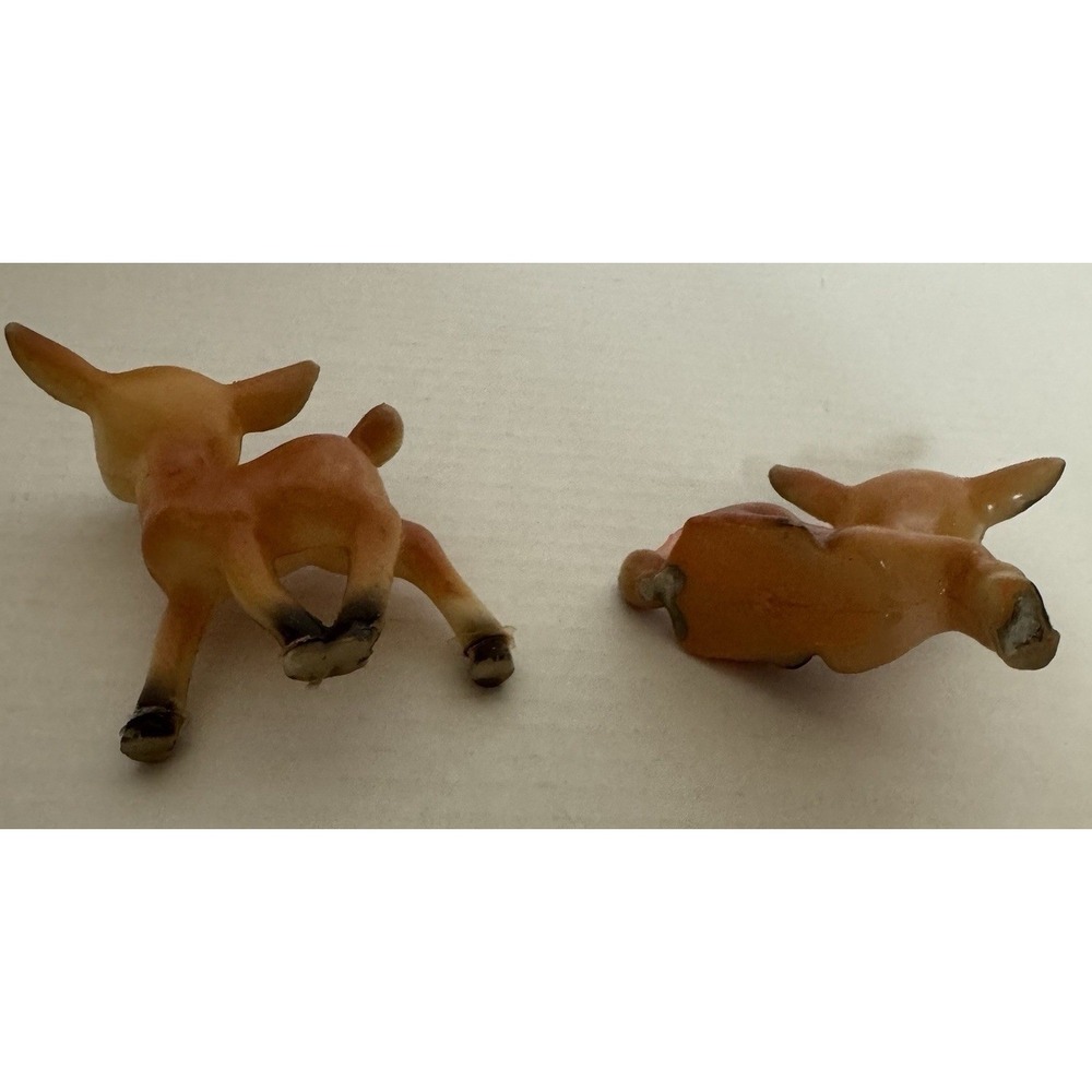 Vintage Hard Plastic Deer Bambi Laying Standing Blow Mold Figure - Picture 7 of 9